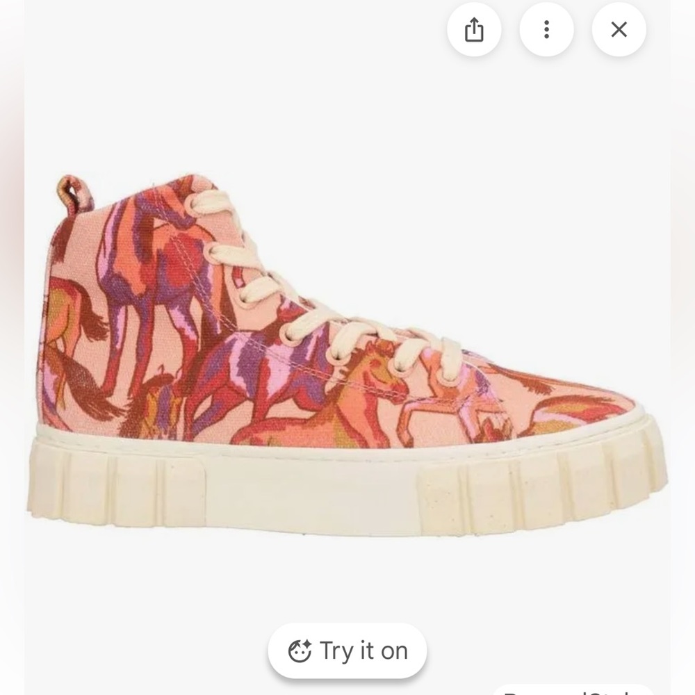 Farm Rio Rose Wild Horses platform sneaker